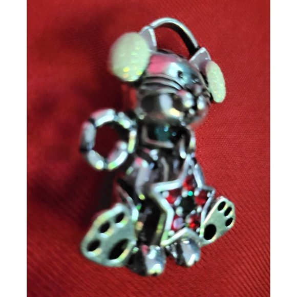 Cat with Earmuffs Pin/ Brooch - Picture 2 of 8